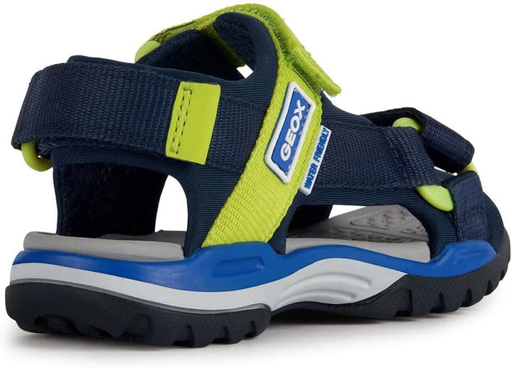 Geox Jungen J Borealis Boy Sandal, Navy Lime
