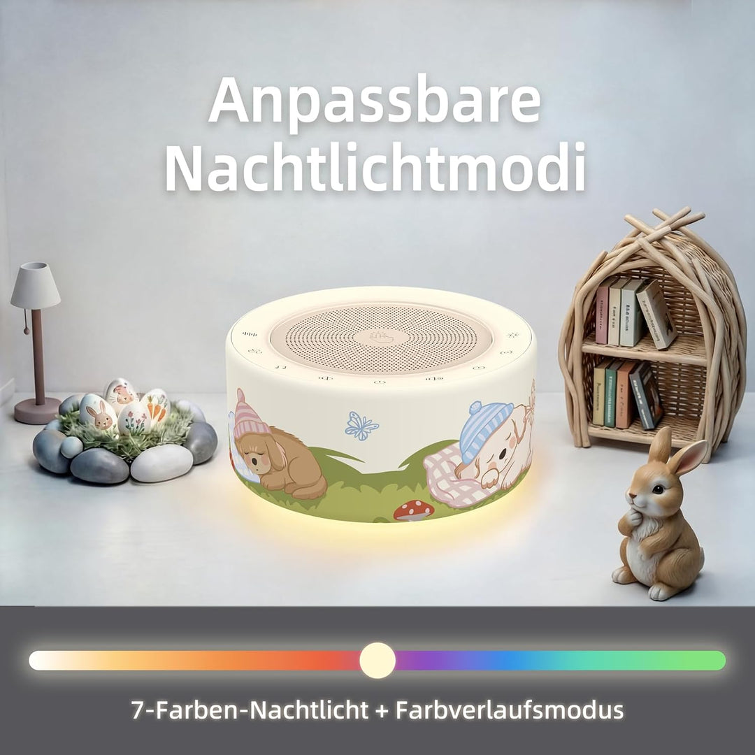 KIPCUSH Weisses Rauschgerät mit 30 High-Fidelity-Soundtracks, Sound-Maschine für Babys, Erwachsene,