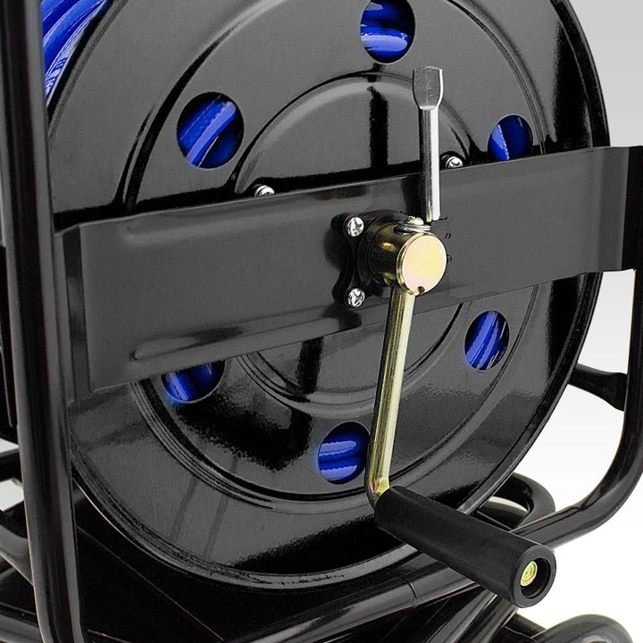 BITUXX® 30 Meter Manuelle Druckluft Schlauchtrommel Druckluftschlauchtrommel Trommel Aufroller
