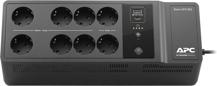APC Back-Ups es - BE850G2-GR - Unterbrechungsfreie Stromversorgung 850VA (8 Schuko Ausgänge, Überspa
