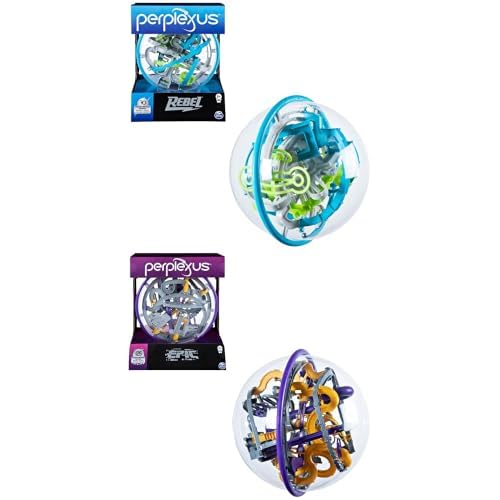 Spin Master Games 6053141 - Perplexus Epic, 3D-Labyrinth mit 125 Hindernissen &amp; 6053147 - Perplexus