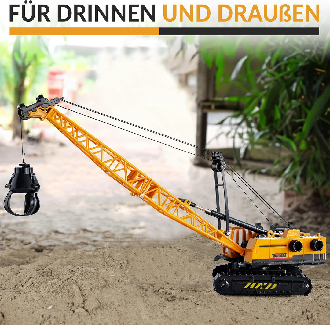 Raupenbagger Kettenbagger Baustellenfahrzeug Metall Kunststoff mit Rückzugsfunktion und Drehmechanis