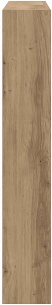 vidaXL Artisan Eichen Kopfteil mit blauen Regalen Massives Holzdesign Stylisches und funktionales Be