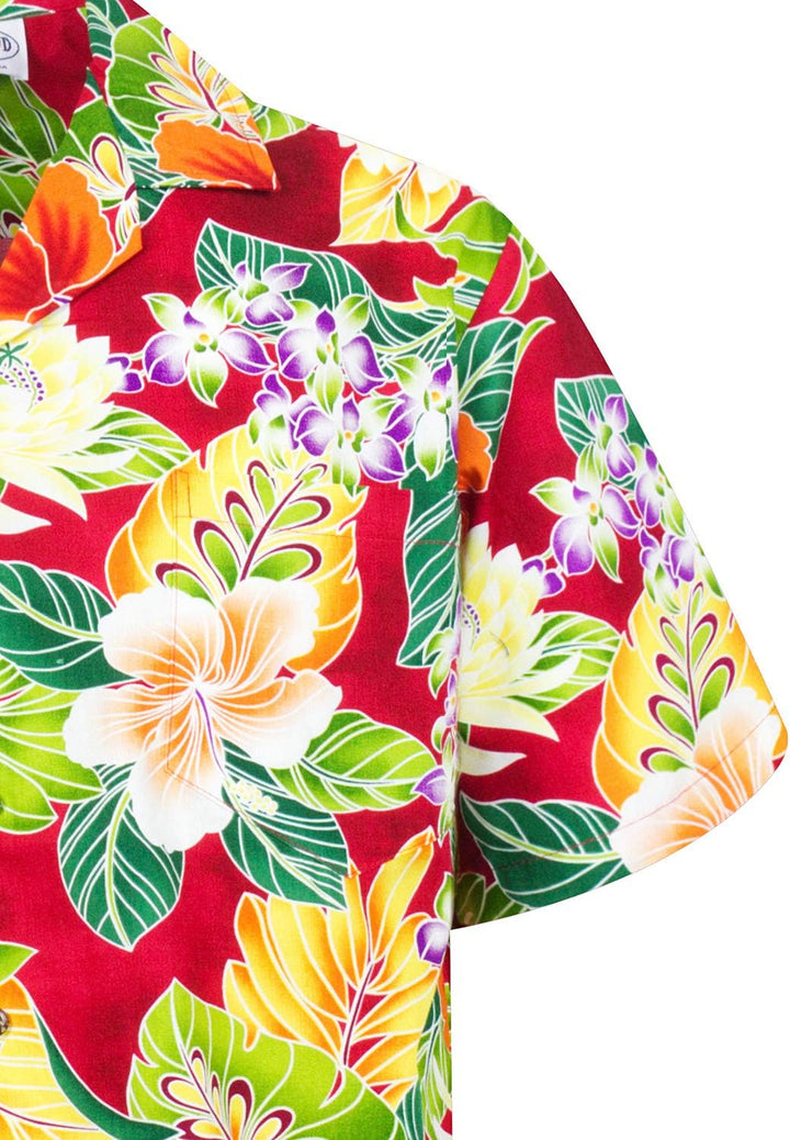 P.L.A. Pacific Legend Original Hawaiihemd Kurzarm Herren Kurzarm Button-Down Front-Tasche Hawaii-Pri