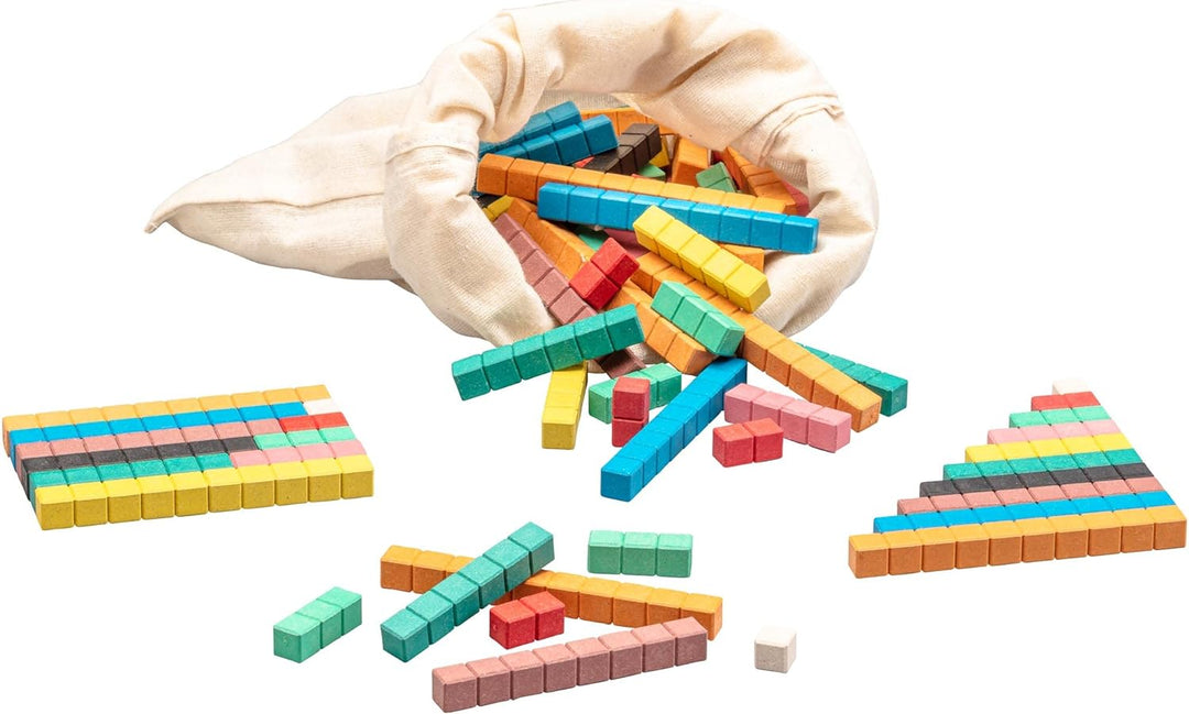 WISSNER® aktiv Lernen - 126 Farbige Rechenstäbe Cuisenaire - RE-Wood & aktiv Lernen - 71 Bruchrechen