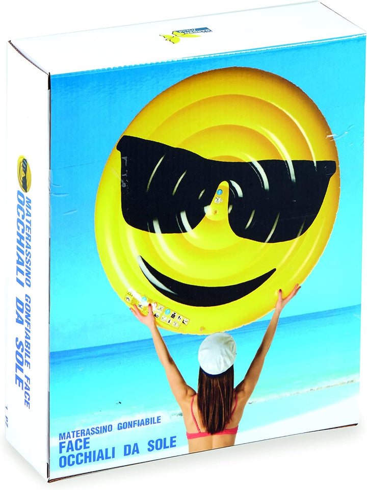 Linea Garden Friend Aufblasbare Matratze Face Sonnenbrille Ø 155 cm
