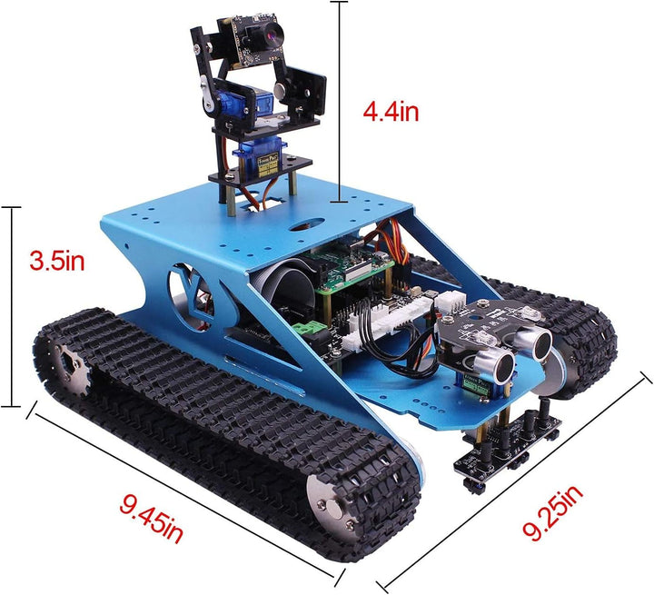 Yahboom Raspberry Pi Robotic mit Kamera Programmierbares AI Elektronisches DIY Tank Robot Kit f¨¹r T