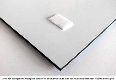 Queence | Küchen Spritzschutz Fliesenmuster 60x40 cm | Küchenrückwand | Alu-DiBond | Abdeckung Herd