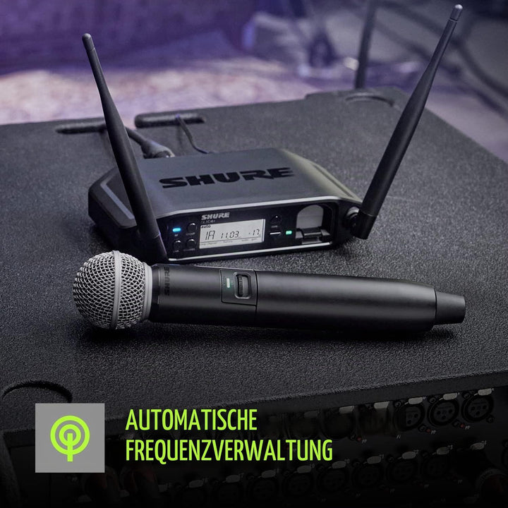 Shure GLXD16+ Dual Band Pro Digital Wireless System - Perfekt für Gitarre und Bass - 12 Stunden Akku