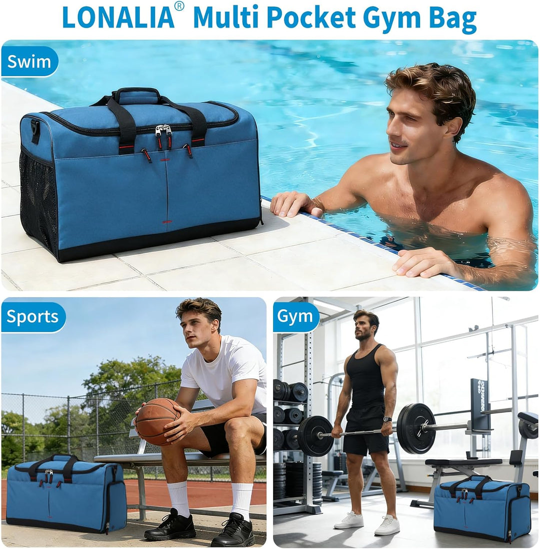 55L Sporttasche & Reisetasche für Herren Gross - mit Schuhfach & Nassfach - Trainingstasche, Tasche
