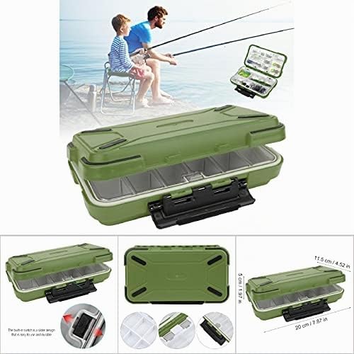 Wasserdichter Organizer für Angelgeräte mit Doppelseitigen Fächern für Köder, Haken und Zubehör. Dic