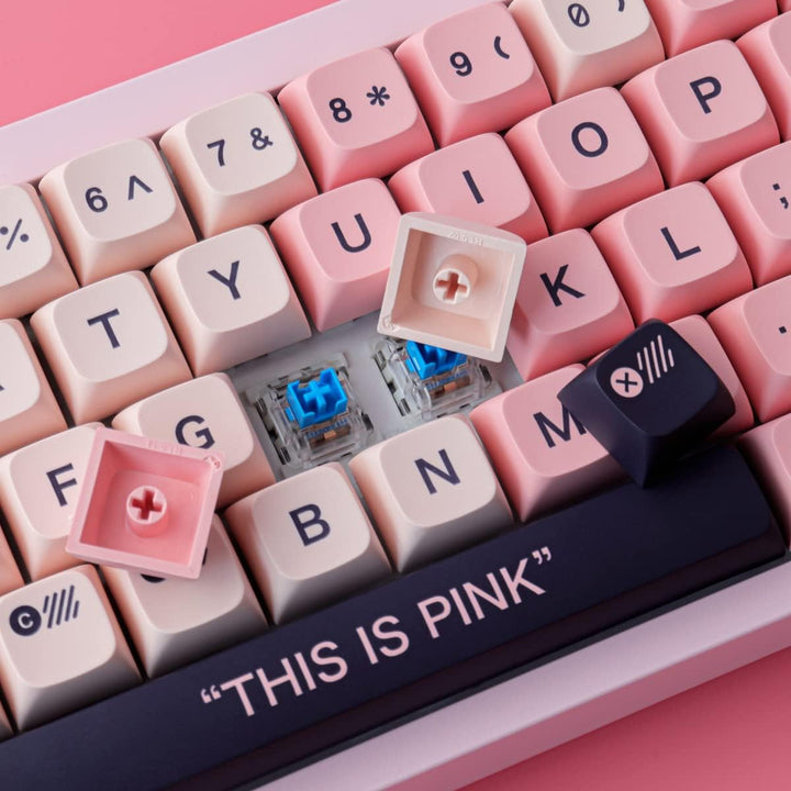 PBT Keycaps 150 Tasten Custom Pink XDA Keycaps Set für Cherry Gateron MX Switches ANSI Layout Mechan