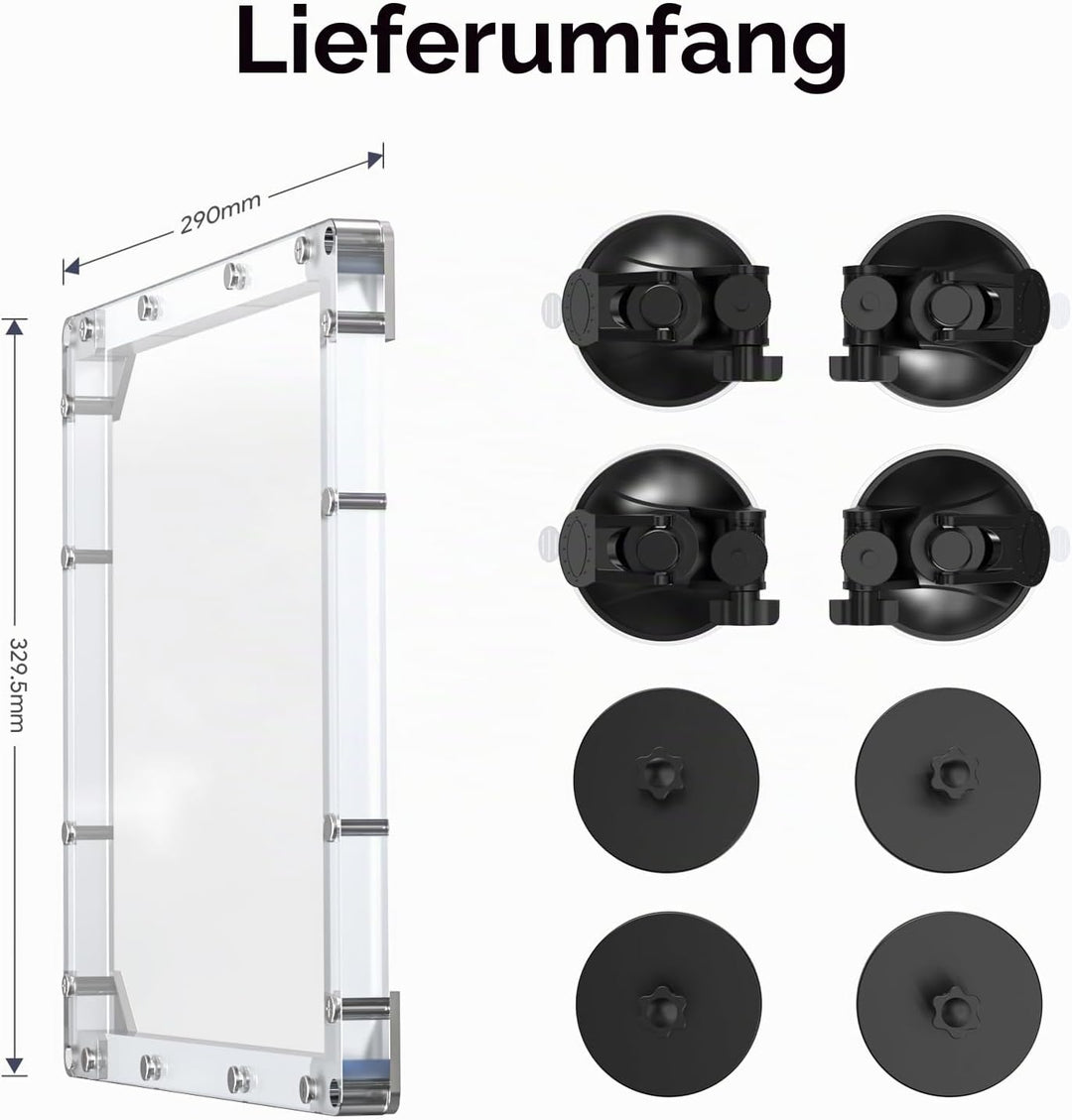 Starlink Mini Halterung, 3-in-1 Magnet- &amp; Saugfuss-Dachhalter mit Schutzabdeckung für Starlink Mini