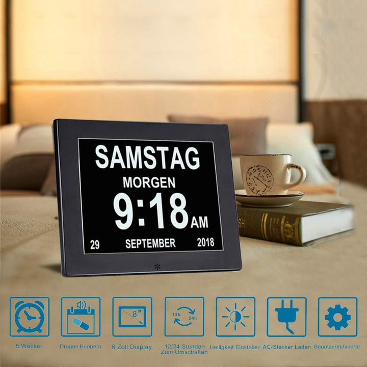 Digital Wecker, Digitaler Kalender Tag Uhr Für, Demenz, sehschwachen Gelesen Werden, Kinder, Seniore