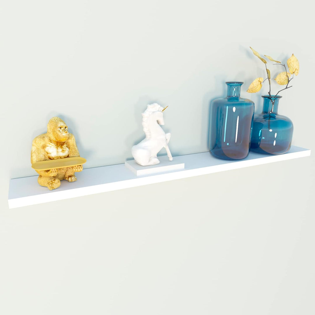 Henor Wandregal FSC® Holzwandregal 110 x 15 x 2.5 cm. Laden Sie 30 kg. Weiss 110 Weiss, P-15 Cm., 11
