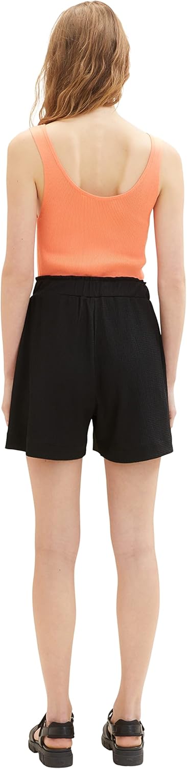 TOM TAILOR Denim Damen Basic Shorts 1036855 S 14482 - Deep Black, S 14482 - Deep Black