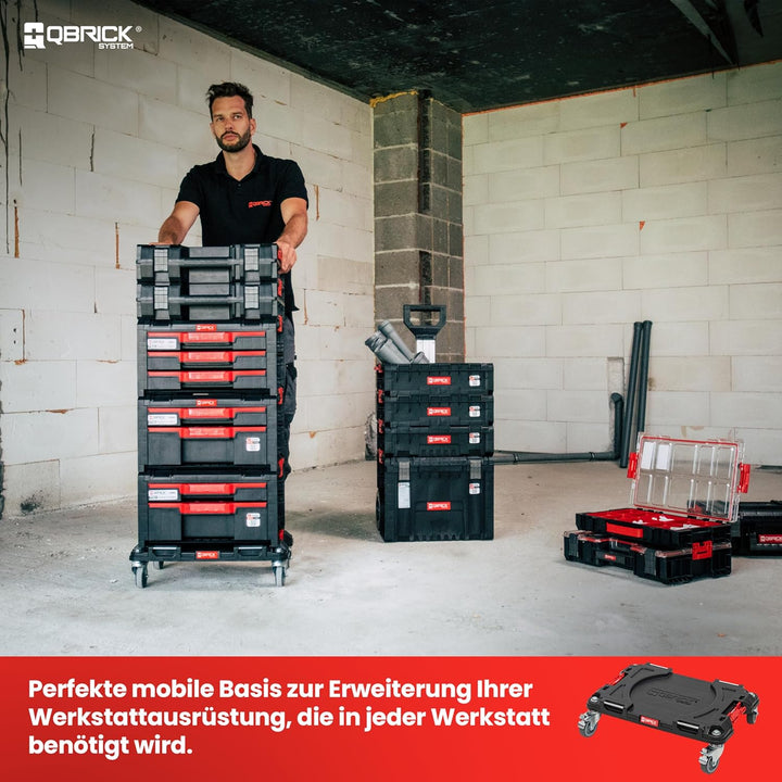 Qbrick System Transportroller Rollbrett Transportbrett 100 kg Tragkraft PRO Transport Platform Schwa