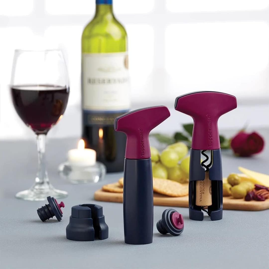 Tupperware Korkschraube & Weinzubehör Set Vineyard