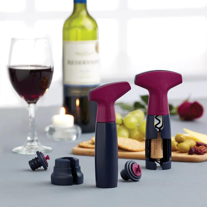 Tupperware Korkschraube & Weinzubehör Set Vineyard