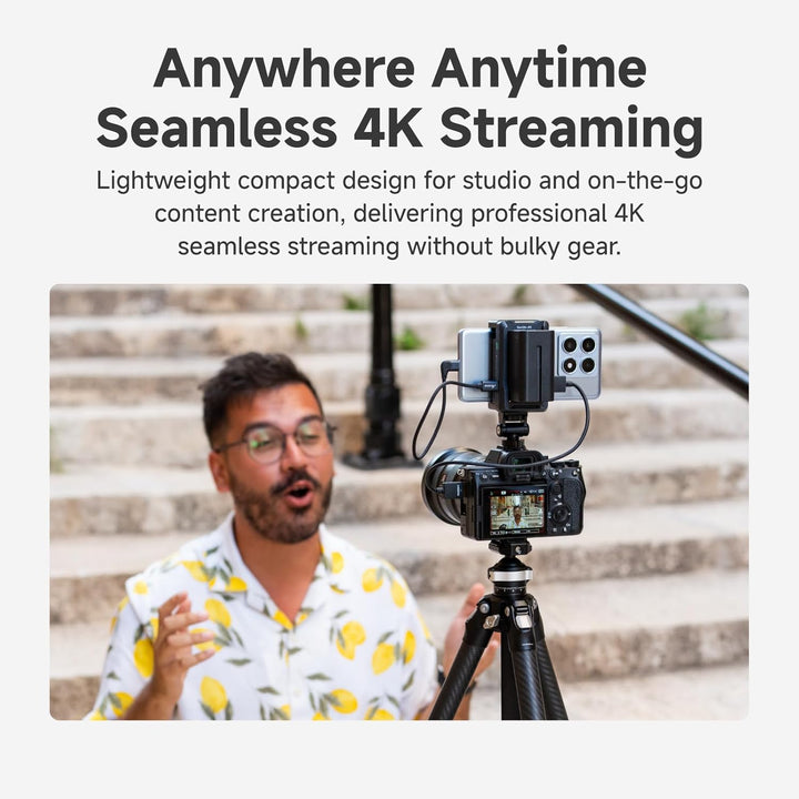 Accsoon SeeMo 4K für Android, tragbares 4K-HDMI-Videoaufnahme- und Streaming-Gerät, H.264-Encoder, U