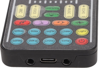 Tragbarer Sprachwechsler, Tragbarer Bluetooth-Sprachverzerrer mit 8 Soundeffekten, LED-Leuchten, Spr