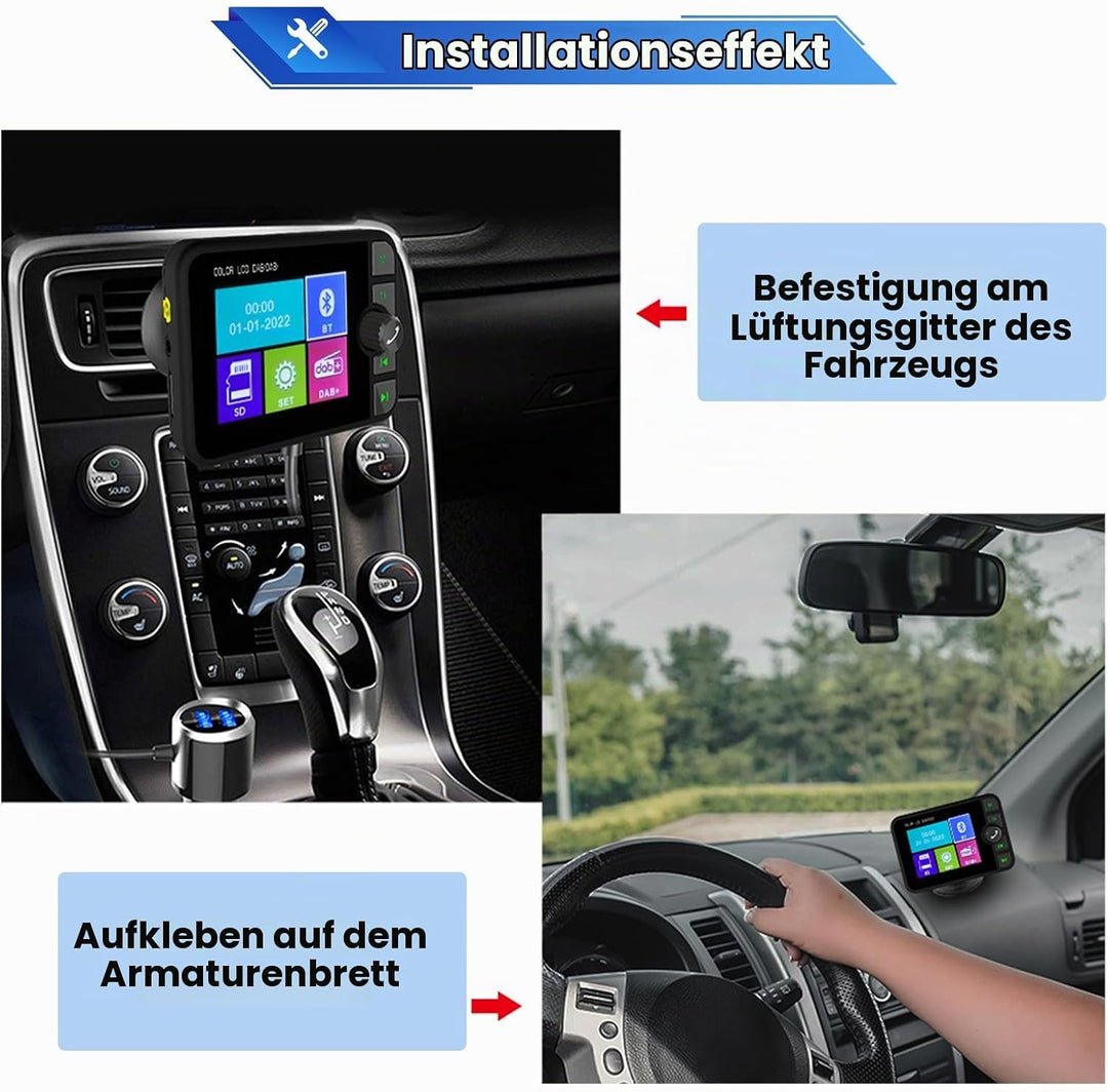Hikity DAB+ Adapter Antennentuner für Autoradio Digital Empfänger Externe DAB Box Adapter Tuner Komp