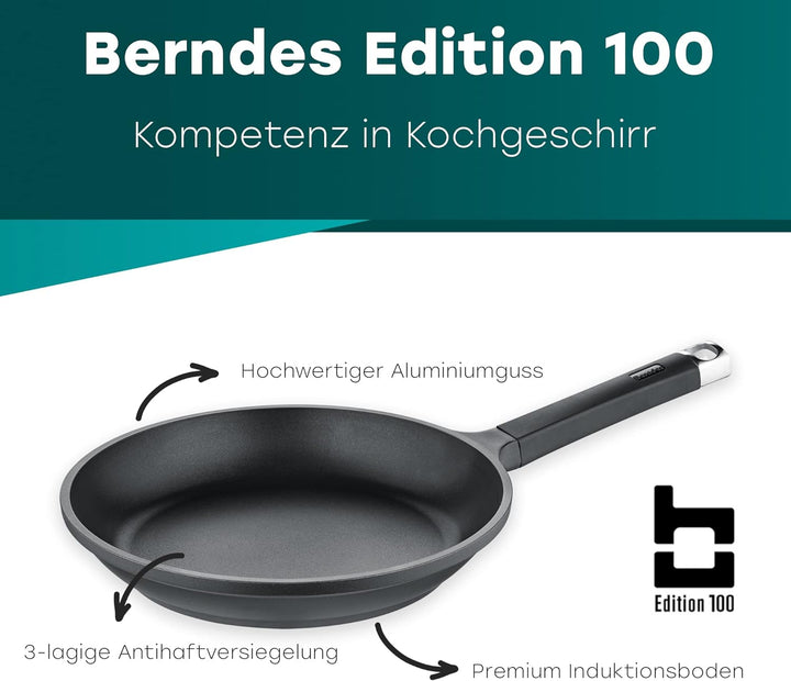 Berndes Pfanne 20 cm Induktion – Edition 100 - kleine Bratpfanne, Induktion für alle Herdarten, anti