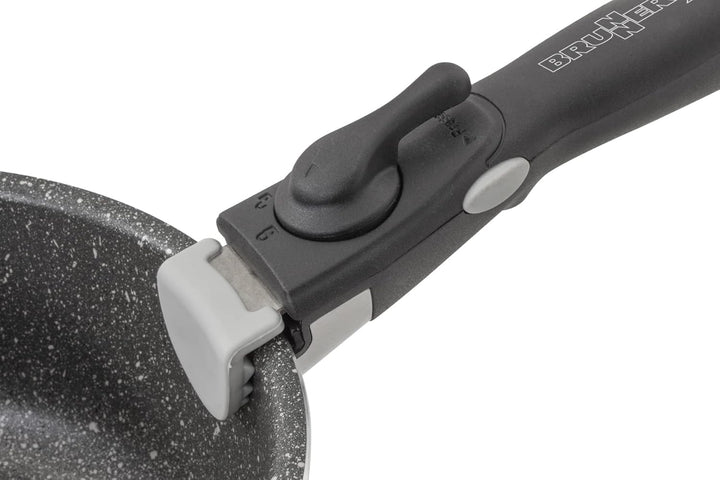 BRUNNER 0804033N Popote Töpfe aus Edelstahl, Academy High NG 7+1 Diámeter 22, geeignet für Gas