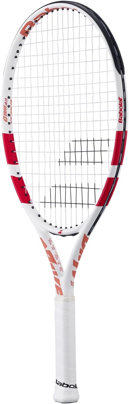 Babolat, Tennisschläger Modell Drive Junior, Einheitsgrösse, Blau/Rot, Leicht, Griff für kleine Händ