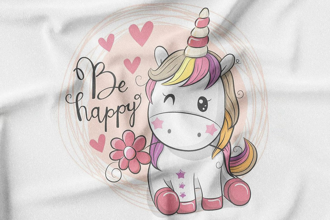 Hoimlm Kinder Bettwäsche 200x200 Einhorn Bettwäsche Set mit Bettbezug and 2 Kissenbezug, Cartoon Ein