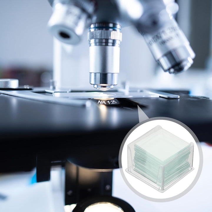 1000 Stück Mikroskop Deckgläser 22X22mm Quadratische Labor Glasabdeckungen aus Optischem Glas Kanten