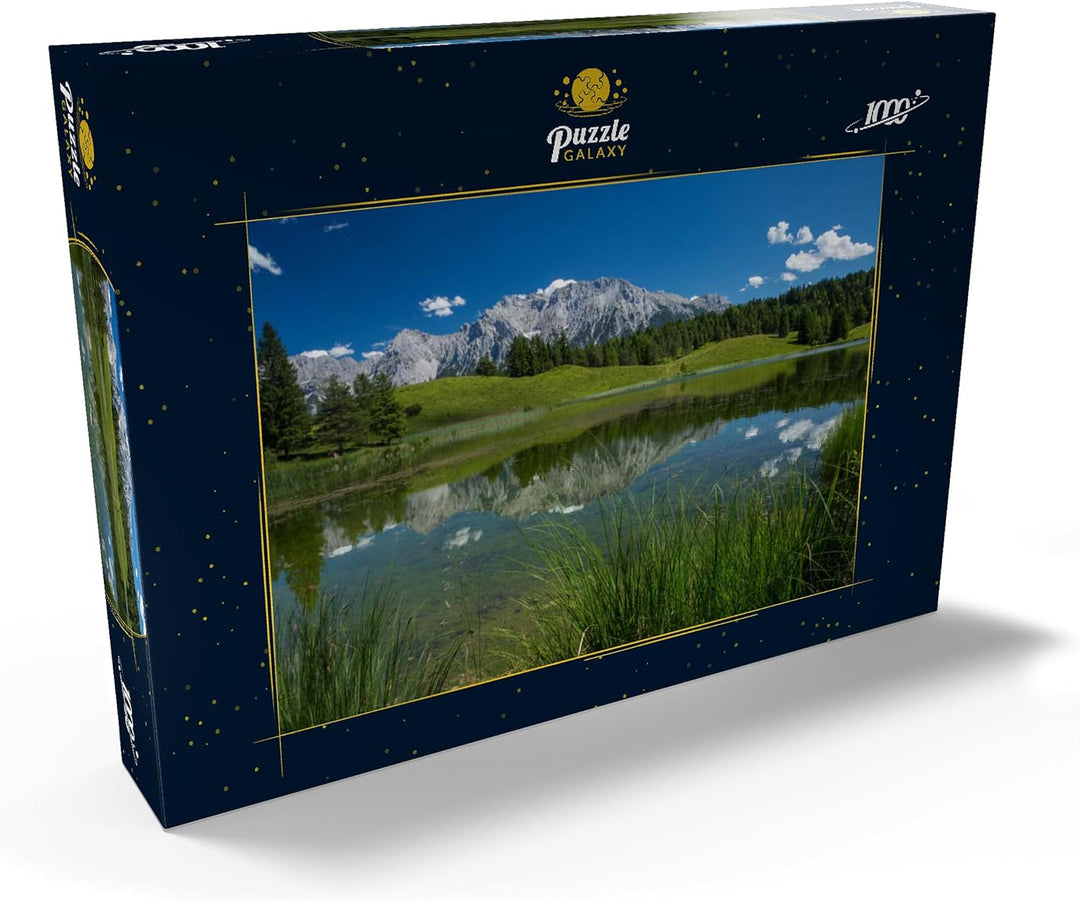 Wildensee gegen Karwendelgebirge (2385m), Mittenwald, Oberbayern - Premium 1000 Teile Puzzle - MyPuz