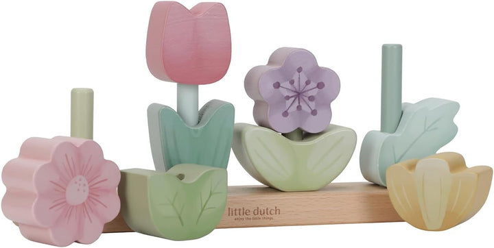 Little Dutch 7330 FSC Holz Stapelspiel Steckspiel Blumen - Fairy Garden