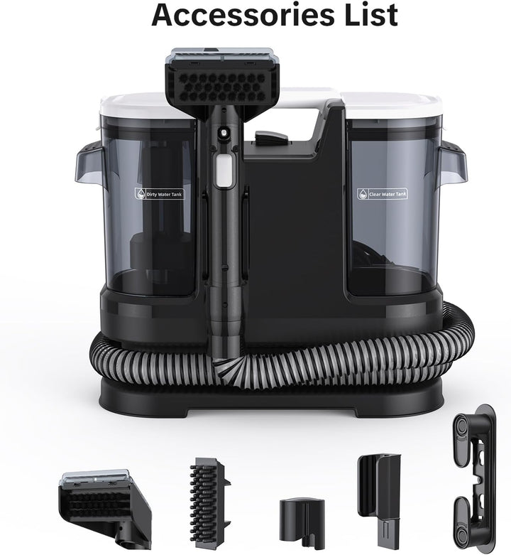 Polsterreiniger Gerät Nasssauger, 20kPa 600W Teppichreiniger Waschsauger Fleckenreiniger mit grossem