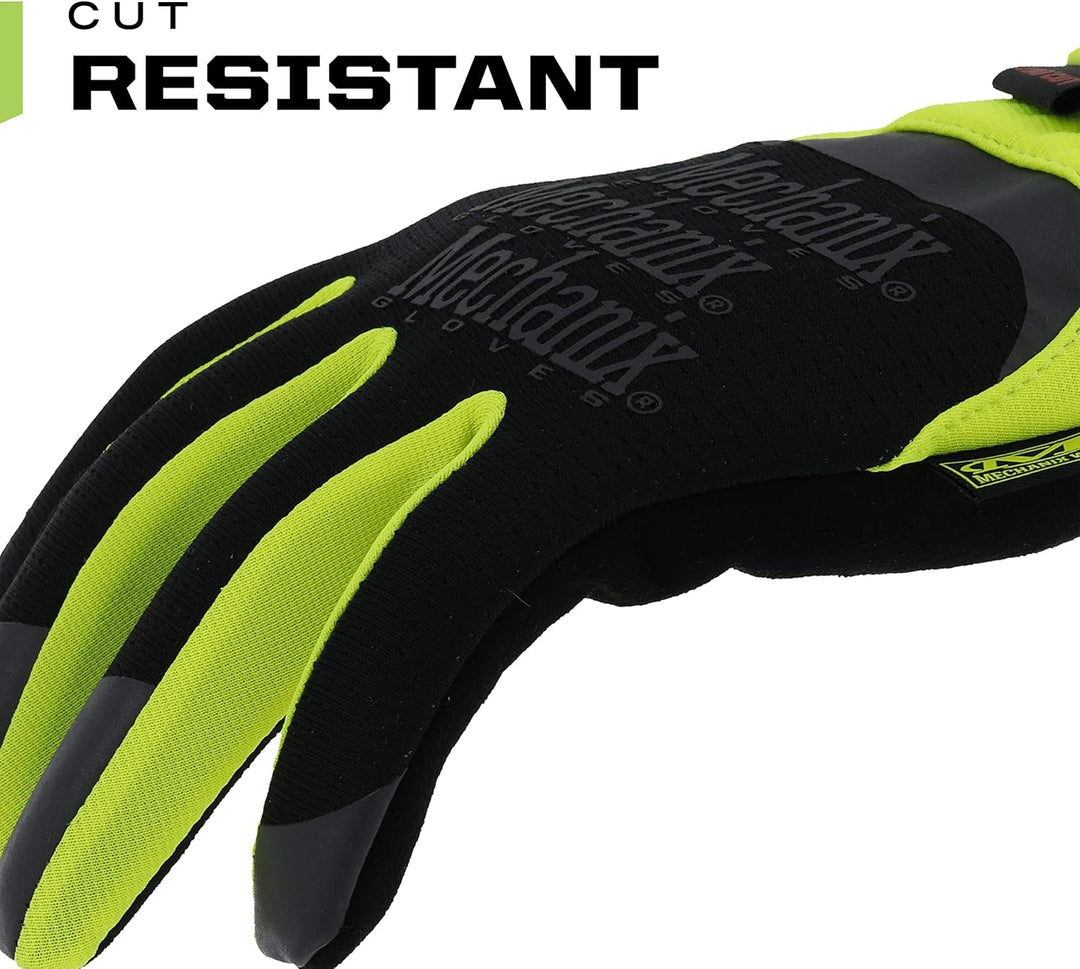 Mechanix Wear FastFit® E5 Handschuhe (Medium, Schwarz/Fluoreszierendes Gelb) M (1er Pack), M (1er Pa