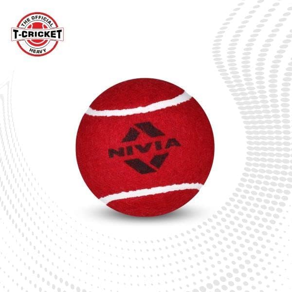 Nivia schwere Tennis Ball Cricket Ball (6 Stück) rot, rot