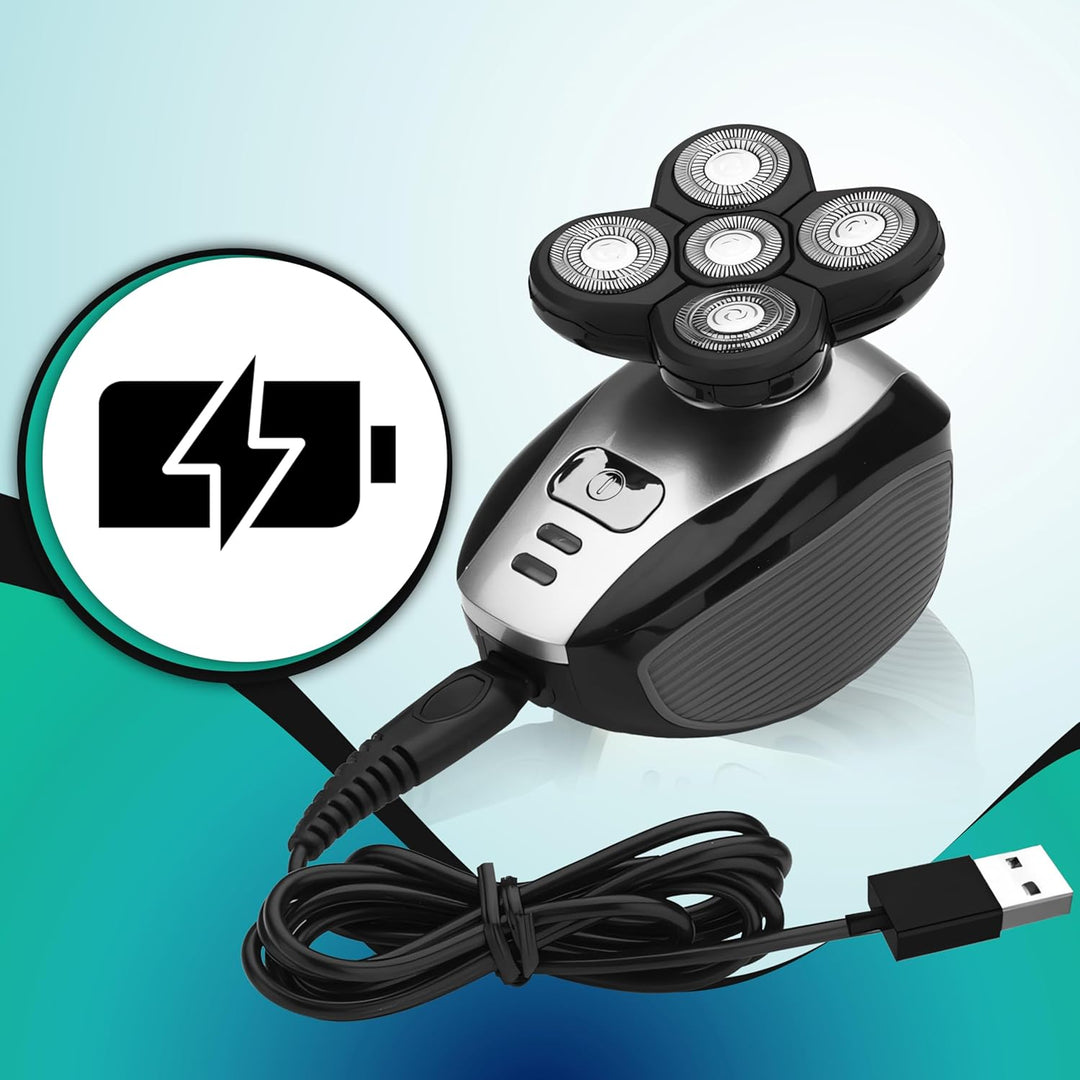 Retoo Herrenrasierer Face & Body Rasierer Herren Elektrisch IPX4 – Trimmer & Bodygroomer mit 5 Köpfe