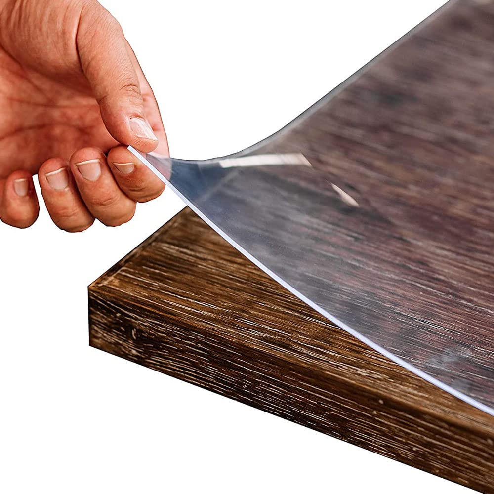 Tischfolie Transparent 2.2mm Mit Abgeschrägter Kante - Tischschutz in Verschiedenen Grössen und Wuns