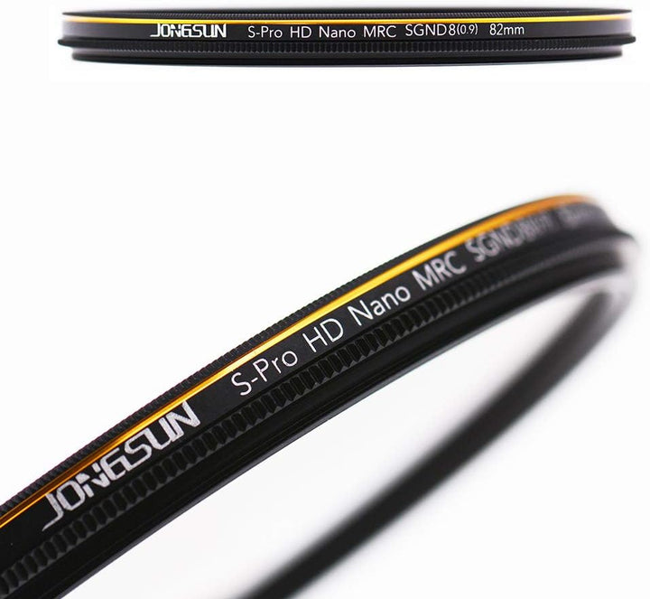 JONGSUN 82mm ND Filter, Grauer Verlaufsfilter Neutraldichtefilter, 18-Schichten Mehrfachbeschichtung