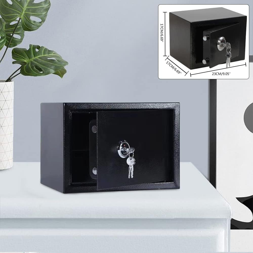 Safe 4.6L Tresor, Kleintresor mit 3 Schlüsseln, Masse 23x17x17cm, für Dokumente Schmuck Bargeld zu H