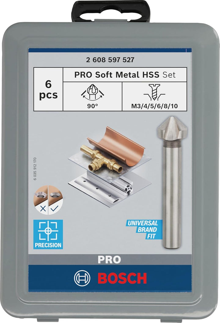 Bosch Pro 6tlg. Kegelsenker-Set HSS 6tlg. Set, 6tlg. Set