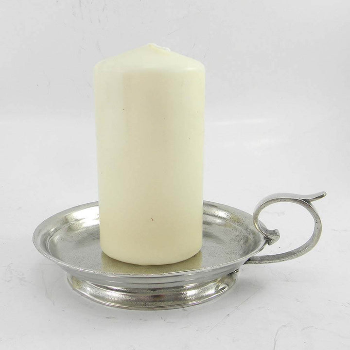 Kerzenhalter aus Zinn gross mit Ring