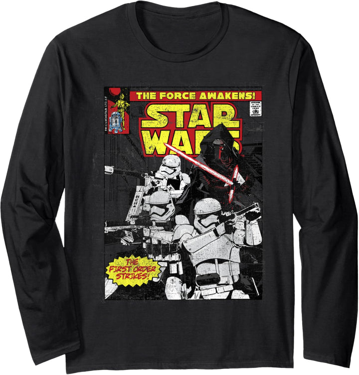 Star Wars The Force Awakens Comic Cover Langarmshirt