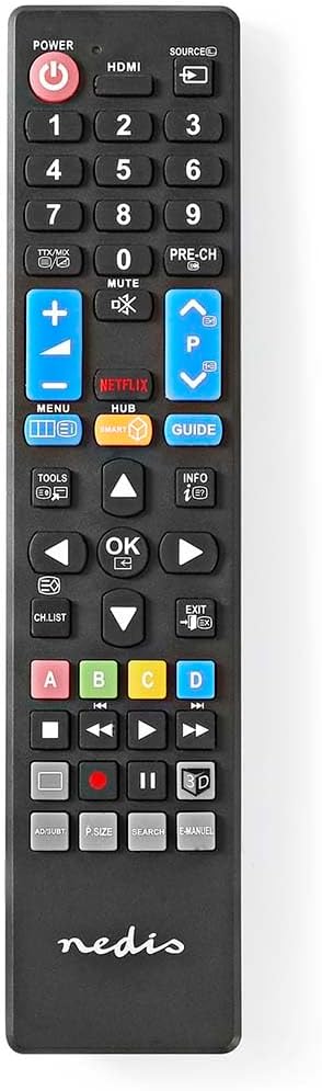 NEDIS Ersatz Fernbedienung | Passend für: Wäschetrocknern | Fest | 1 Gerät | Netflix Button/Smart Hu