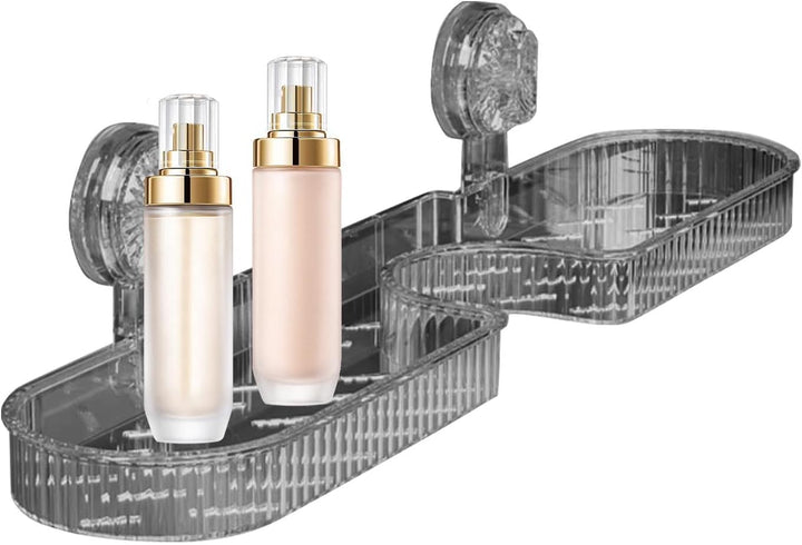 Bathroom Shelves, Shower Shelf, No-Drill Bathroom Suction Storage Box, Non-Slip Wall Mounted Shower