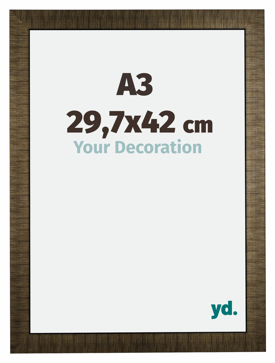 yd. Your Decoration - Bilderrahmen DIN A3 29,7x42 cm - Bilderrahmen aus Holz mit Acrylglas - Antiref