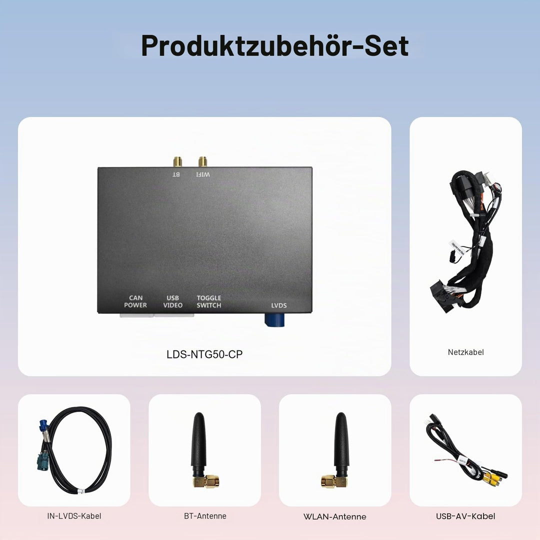 Wireless CarPlay Nachrüst-Kit für Mercedes-Benz A/CLA/GLA/B/C/E/G/SL/V-Klasse (2014–2019) mit NTG 5.