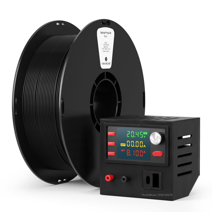 kexcelled PLA FR Flame Retardant Schwarz Filament UL94-V0 Grade Halogen-freies Flammhemmendes 3D Dru