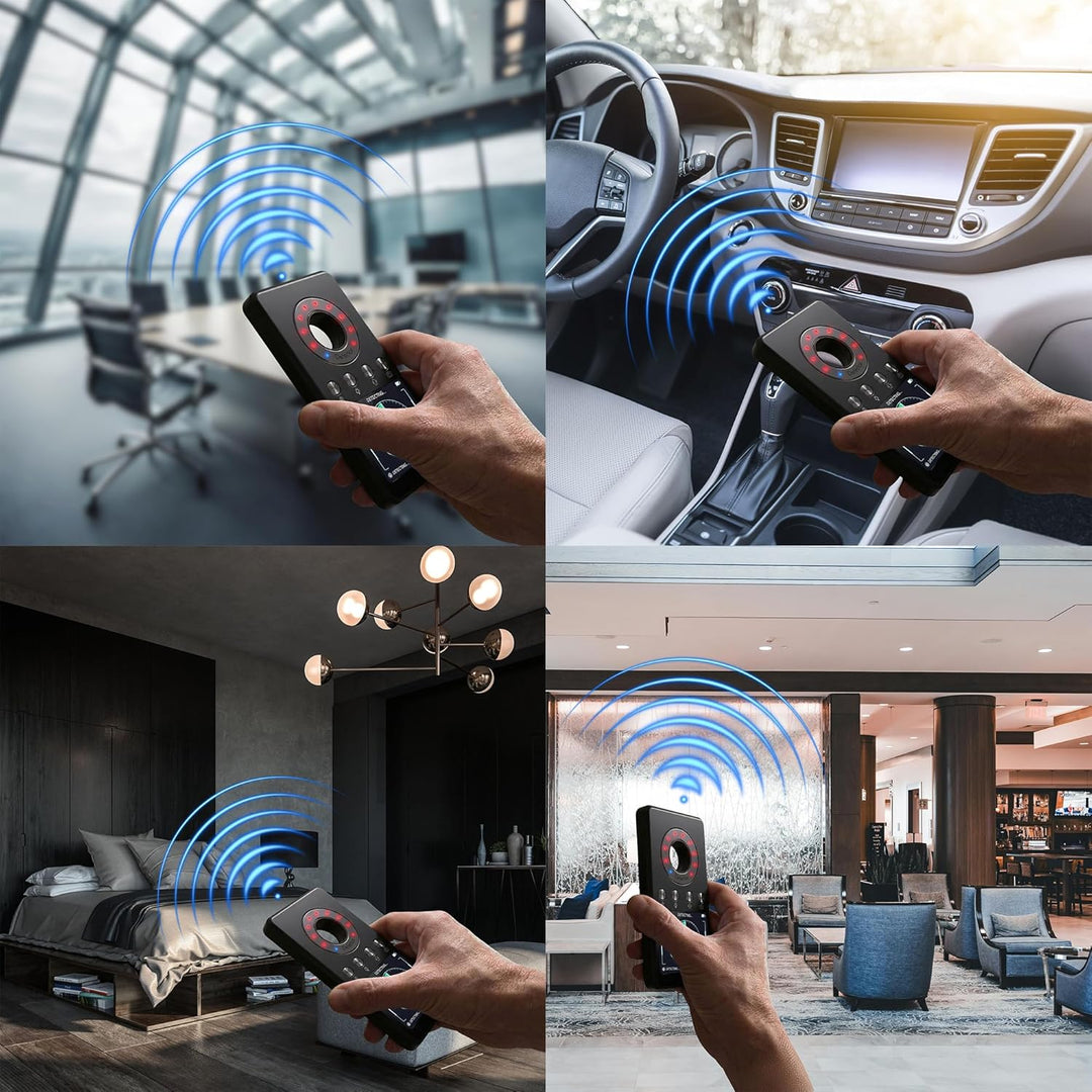 Wanzen Detektor Anti-Spy – RF Scanner für Versteckte Kamera, GPS Tracker & Abhörgeräte, Signal Detek