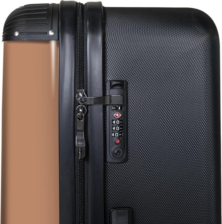 NoBoringSuitcases.com® Koffer XL Gross 77x51.5x28 cm Reisekoffer mit 4 Rollen Leicht Trolley Hartsch